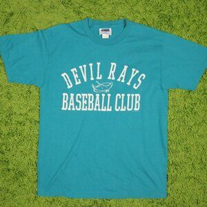 Vintage Tampa Bay Devil Rays Baseball MLB Graphic T-shirt Teal Color